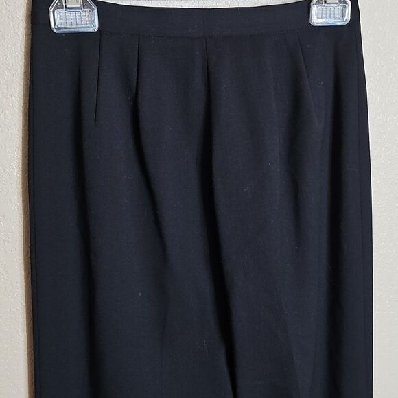 Lafayette 148 New York Stretch Wool Unlined Straight Black Dress Pants 2 - Picture 5 of 10